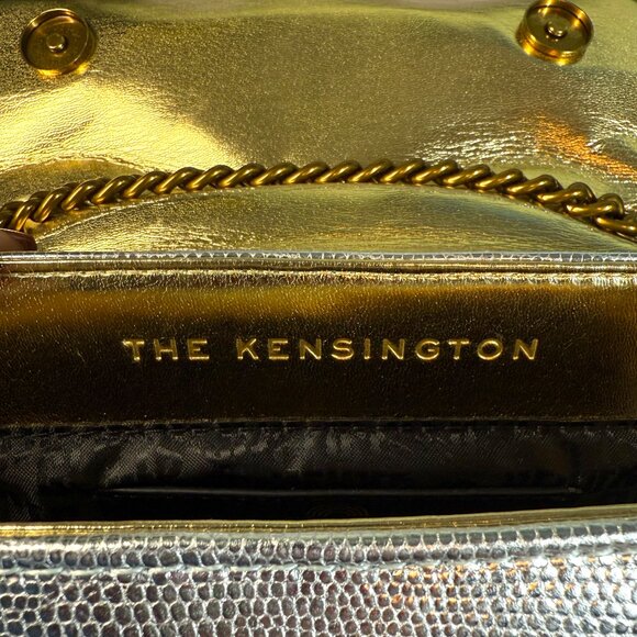 Kurt Geiger Kensington Medium Silver and Gold Star Leather Crossbody - New - Picture 7 of 11